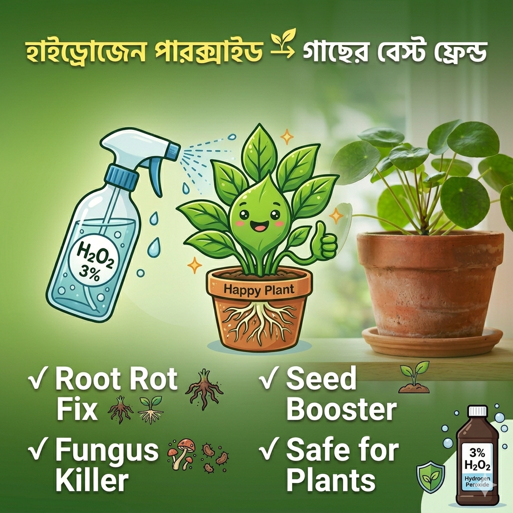 হাইড্রোজেন পারক্সাইড: গাছের জন্য অক্সিজেন বুস্টার ও প্রাকৃতিক কীটনাশক